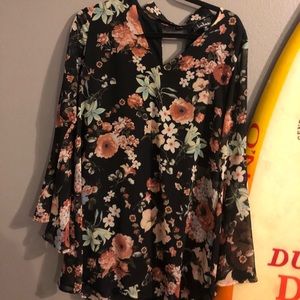 Black and floral dress